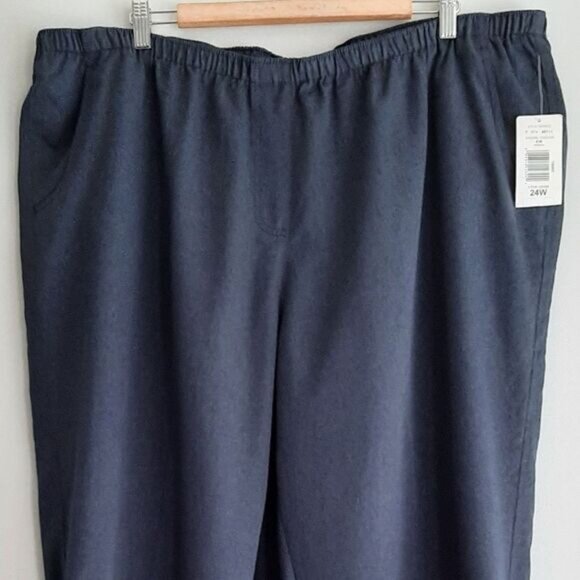 ALIA / by Nygard Classic Fit High Waist Pull-on Dress Pants Blue Sz 24 W - Picture 2 of 11